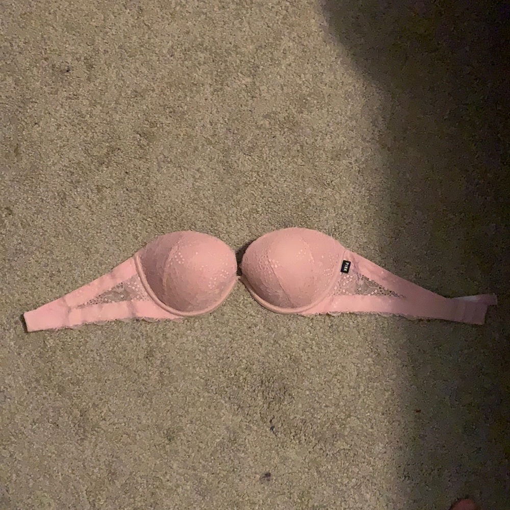 Pink Strapless Bra